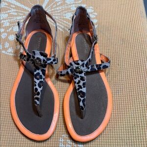 Sperry Women's Sandals - Leopard and Orange